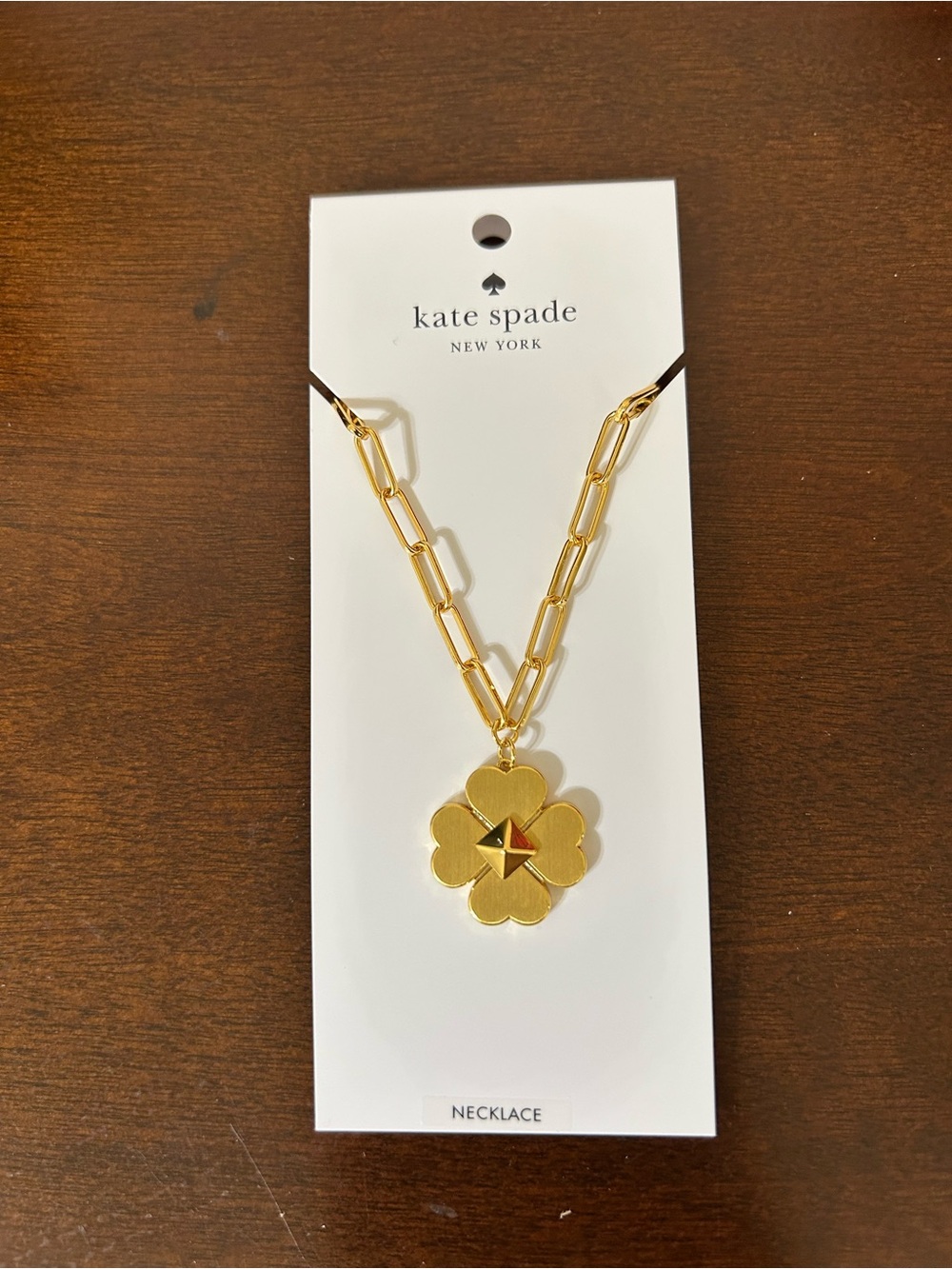 kate spade Gold Spades & Studs Pendant Necklace MSRP $109